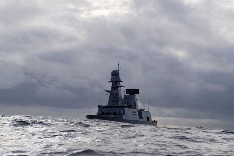 La frégate de défense aérienne Chevalier Paul en route vers sa zone de travail - JPEG